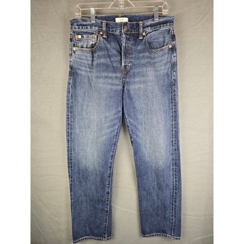 AE77 Jeans Mens 30x30 Blue Selvedge Denim Straight Leg Heritage Vintage